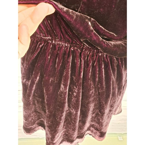 Line & Dot Women’s Wine Velvet Mini Dress‎ Size Small - Picture 6 of 6